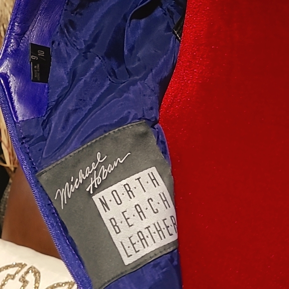 Vintage Michael Hoban dreamy, butter soft PURPLE suede/leather backless dress - Picture 7 of 11